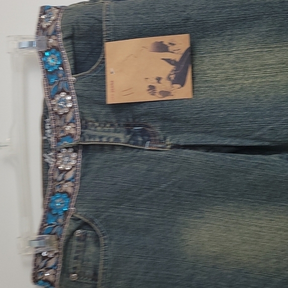 Dfx Jeans Junior Size 11 Boho Hippie Flare Leg Jeans - Picture 4 of 11